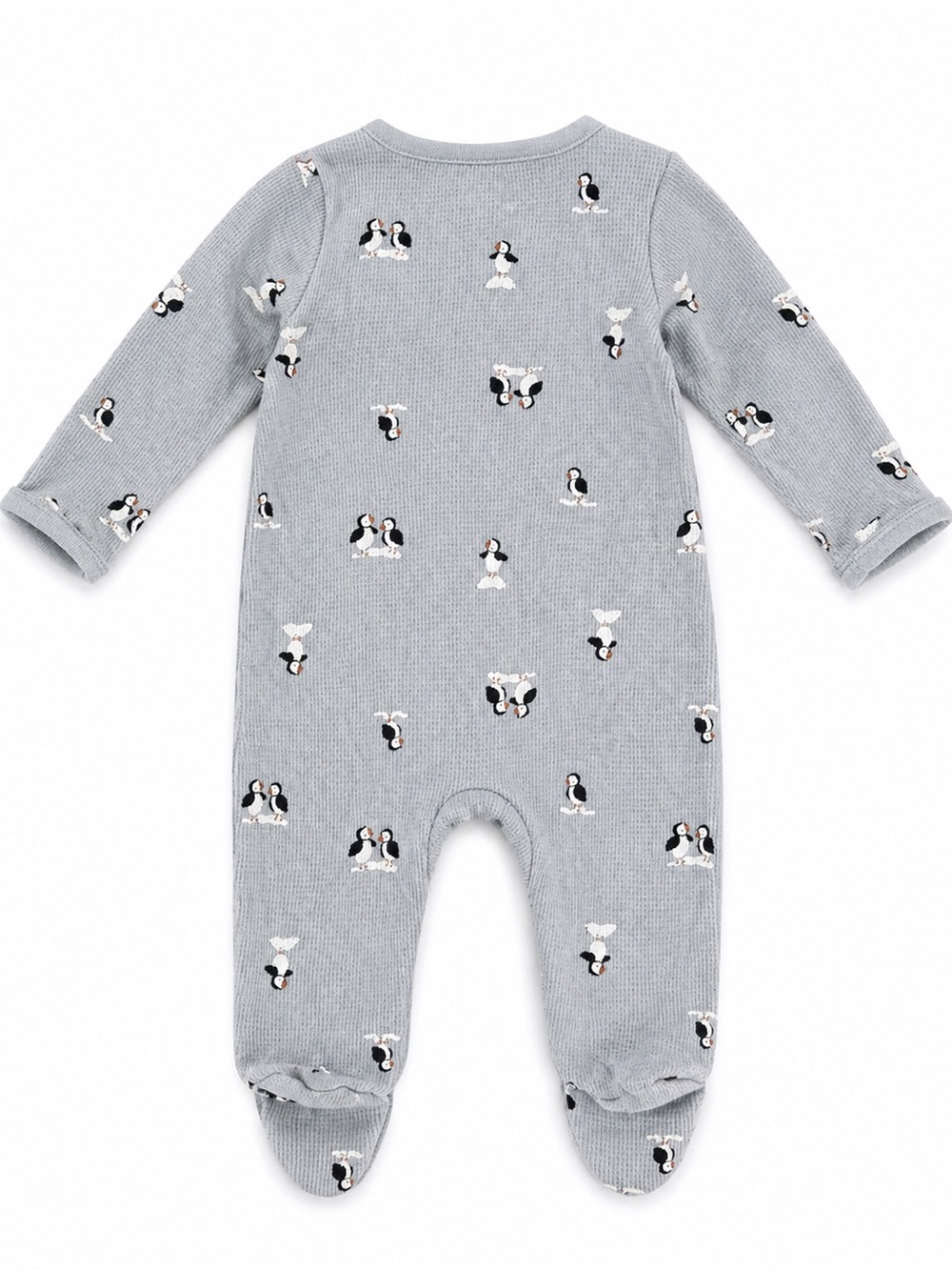 Carter’s Just One You Newborn Penguin Footed Sleeper NWT Gray Zip Pajamas Baby - Picture 4 of 4